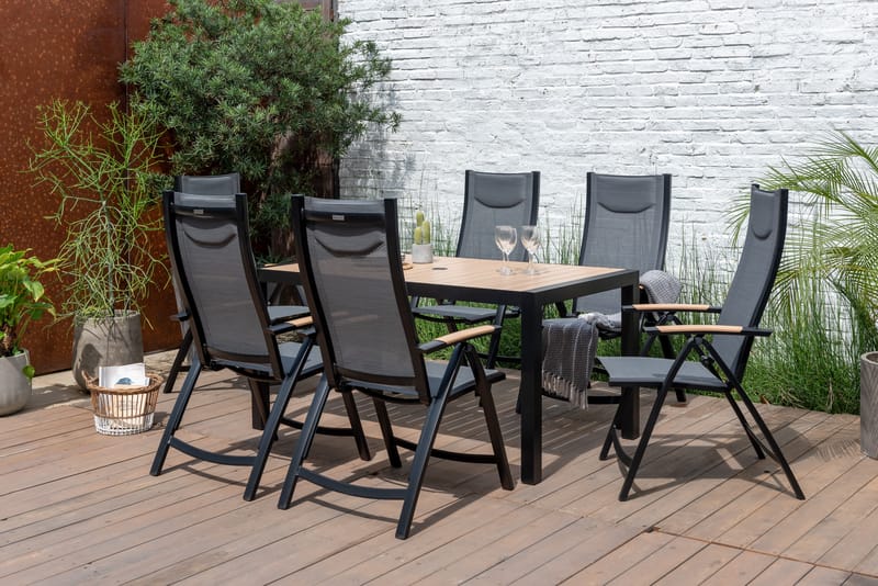 Panama Ulkotuoli säädettävä - Musta - Puutarhakalusteet - Puutarhatuoli - Säätötuoli