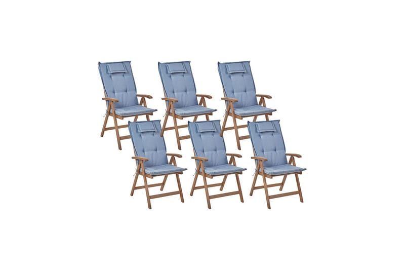 Paolo Asentotuoli - Sininen/Tummanruskea - Puutarhakalusteet - Puutarhatuoli - Säätötuoli