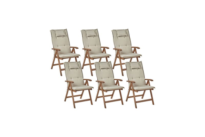 Paolo Asentotuoli - Tummanruskea/Beige - Puutarhakalusteet - Puutarhatuoli - Säätötuoli