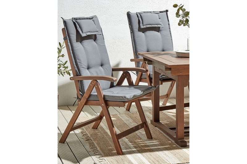 Paolo Asentotuoli - Tummanruskea/Harmaa - Puutarhakalusteet - Puutarhatuoli - Säätötuoli