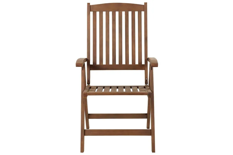 Paolo Asentotuoli - Tummanruskea/Valkoinen - Puutarhakalusteet - Puutarhatuoli - Säätötuoli