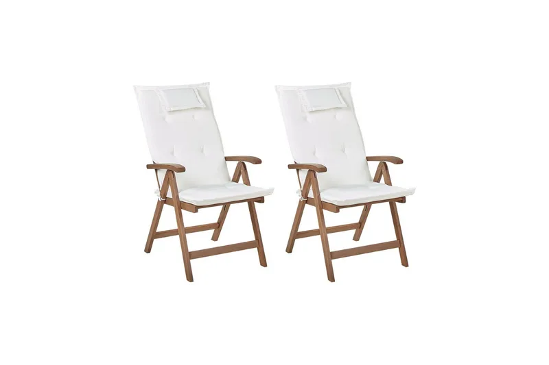 Paolo Asentotuoli - Tummanruskea/Valkoinen - Puutarhakalusteet - Puutarhatuoli - Säätötuoli