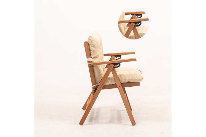 Jakkara Narwani - Kerma/Natural - Puutarhakalusteet - Puutarhatuoli - Ulkotilan nojatuolit