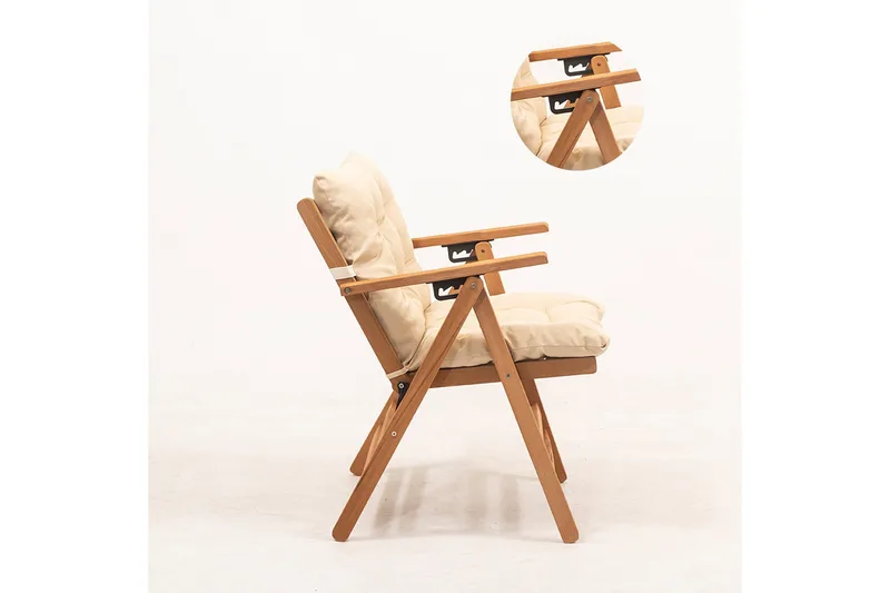 Jakkara Narwani - Kerma/Natural - Puutarhakalusteet - Puutarhatuoli - Ulkotilan nojatuolit