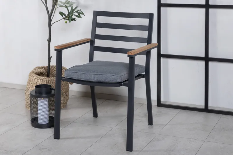 Käsinojallinen tuoli Brasilia Pinottava - Musta - Puutarhakalusteet - Puutarhatuoli - Parveketuoli & taittotuoli ulos