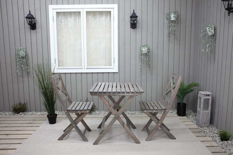 Klaffituoli Edilma - Harmaa - Puutarhakalusteet - Puutarhatuoli - Parveketuoli & taittotuoli ulos