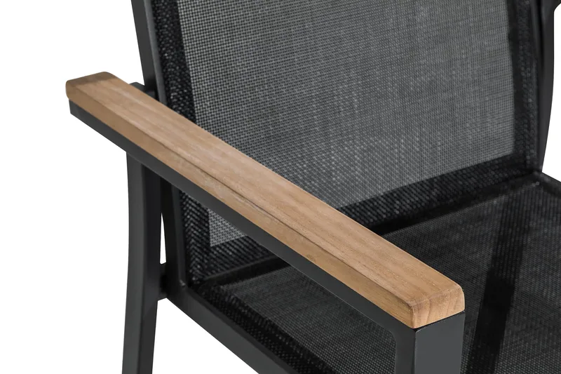 Las Vegas Pinottava Tuoli Ulkokäyttöön - Musta/Tiikki - Puutarhakalusteet - Puutarhatuoli - Parveketuoli & taittotuoli ulos