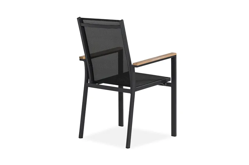 Las Vegas Pinottava Tuoli Ulkokäyttöön - Musta/Tiikki - Puutarhakalusteet - Puutarhatuoli - Parveketuoli & taittotuoli ulos