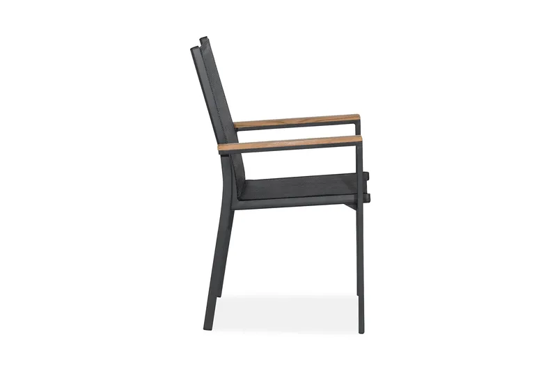 Las Vegas Pinottava Tuoli Ulkokäyttöön - Musta/Tiikki - Puutarhakalusteet - Puutarhatuoli - Parveketuoli & taittotuoli ulos