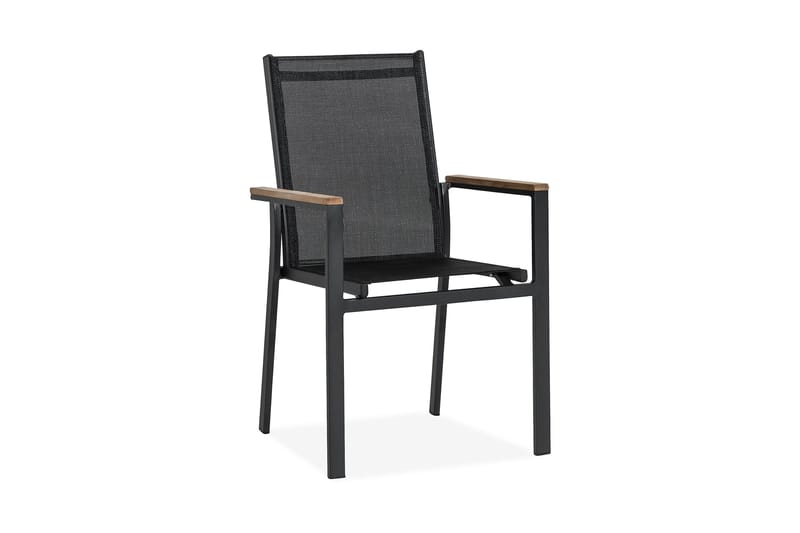 Las Vegas Pinottava Tuoli Ulkokäyttöön, Musta/Tiikki