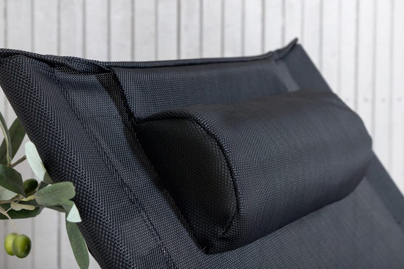 Relaxstol Seville Taitettava pehmusteella - Musta - Puutarhakalusteet - Puutarhatuoli - Parveketuoli & taittotuoli ulos