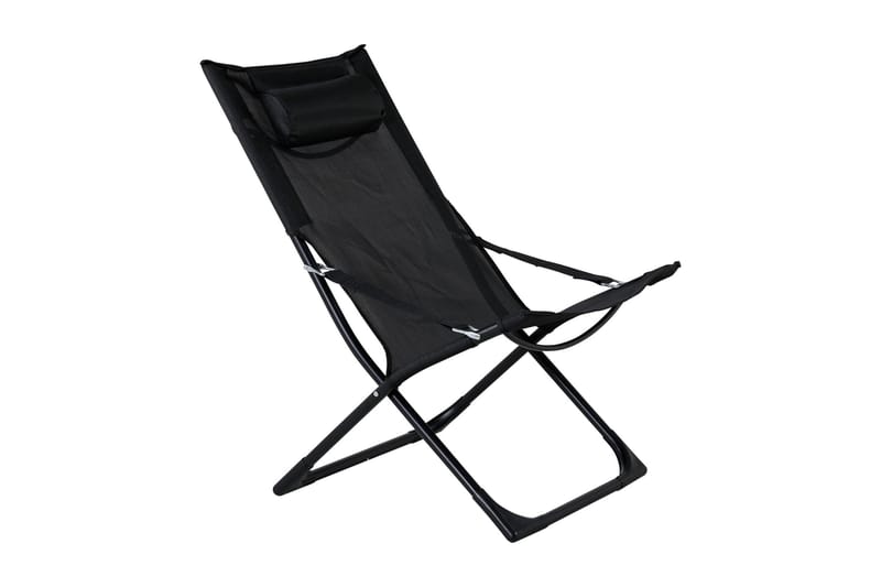 Relaxstol Seville Taitettava pehmusteella, Musta