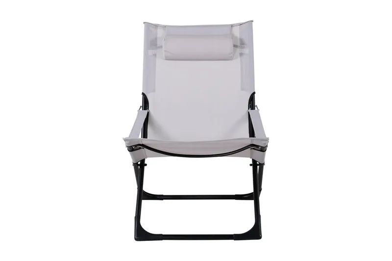 Relaxstol Seville Taitettava pehmusteella - Musta/Harmaa - Puutarhakalusteet - Puutarhatuoli - Parveketuoli & taittotuoli ulos