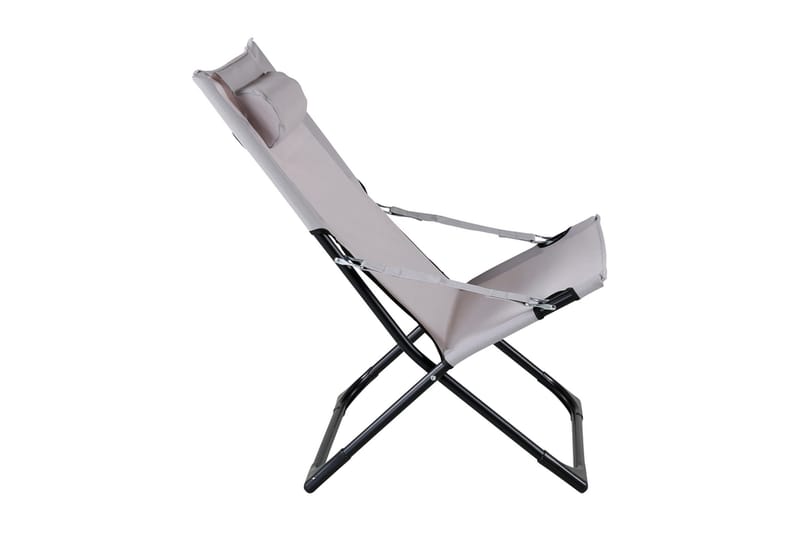 Relaxstol Seville Taitettava pehmusteella - Musta/Harmaa - Puutarhakalusteet - Puutarhatuoli - Parveketuoli & taittotuoli ulos