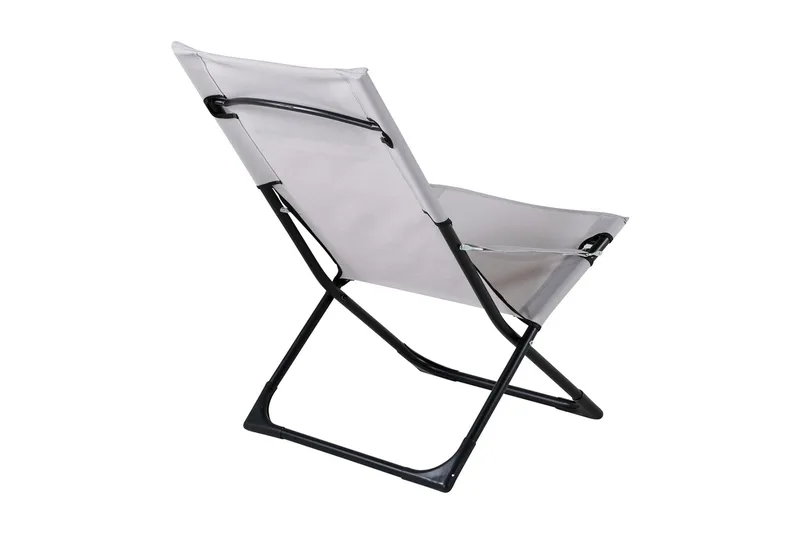 Relaxstol Seville Taitettava pehmusteella - Musta/Harmaa - Puutarhakalusteet - Puutarhatuoli - Parveketuoli & taittotuoli ulos