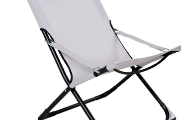 Relaxstol Seville Taitettava pehmusteella - Musta/Harmaa - Puutarhakalusteet - Puutarhatuoli - Parveketuoli & taittotuoli ulos