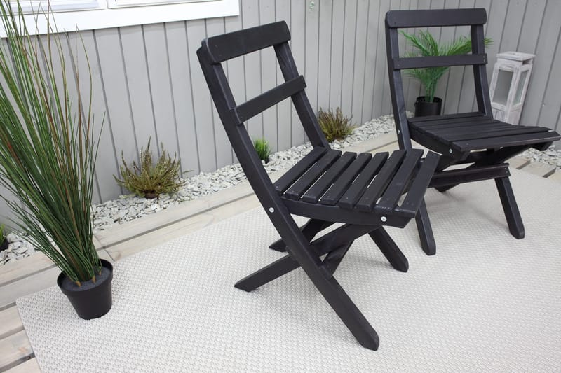 Ruokatuoli Larios - Musta - Puutarhakalusteet - Puutarhatuoli - Parveketuoli & taittotuoli ulos