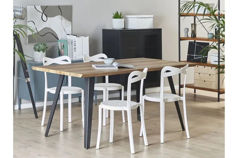 Tuoli 4 kpl Valkoinen CAMOGLI - Valkoinen - Puutarhakalusteet - Puutarhatuoli - Parveketuoli & taittotuoli ulos