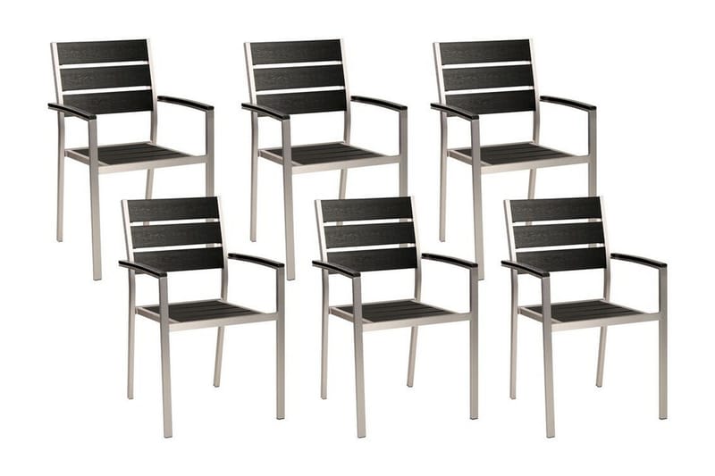 Pereta Käsinojatuoli - Musta/Hopea - Puutarhakalusteet - Puutarhatuoli - Karmituoli ulos