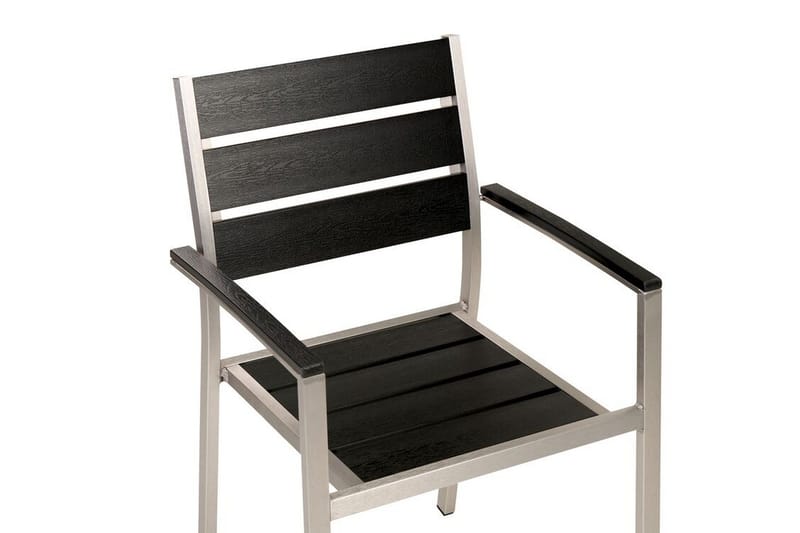 Pereta Käsinojatuoli - Musta/Hopea - Puutarhakalusteet - Puutarhatuoli - Karmituoli ulos