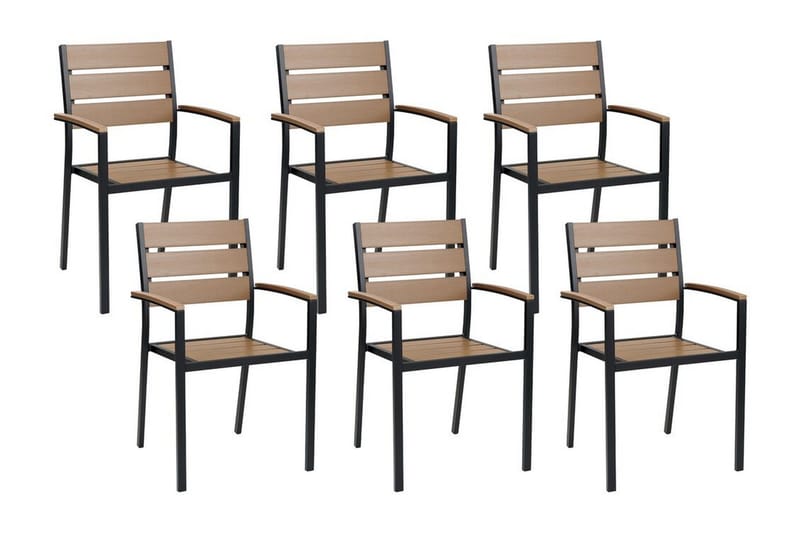 Pereta Käsinojatuoli - Vaaleanruskea/Musta - Puutarhakalusteet - Puutarhatuoli - Karmituoli ulos