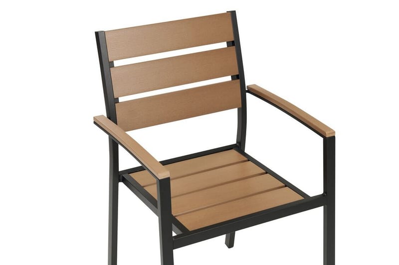 Pereta Käsinojatuoli - Vaaleanruskea/Musta - Puutarhakalusteet - Puutarhatuoli - Karmituoli ulos