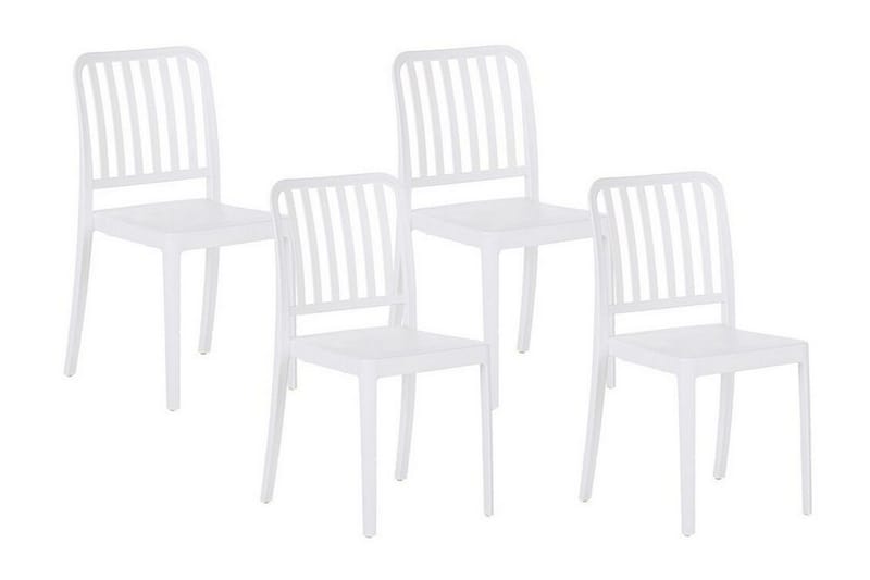 Pesaro Ruokatuoli Ulkokäyttöön - Valkoinen - Puutarhakalusteet - Puutarhatuoli - Karmituoli ulos