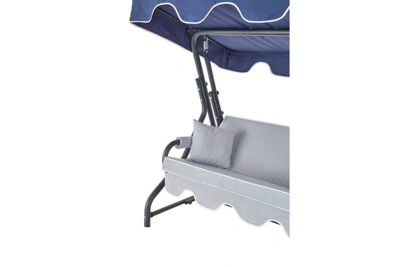 Puutarhan kaksinkertainen keinutuoli Laziuki (170 x 165 x 110 cm) Vaaleanharmaa / Sininen - Vaaleanharmaa / Sininen - Puutarhakalusteet - Puutarhatuoli - Riipputuoli