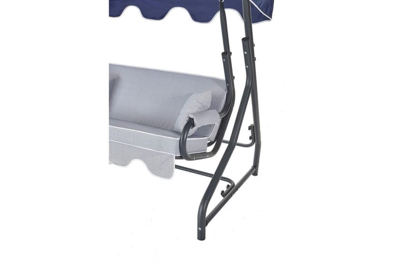 Puutarhan kaksinkertainen keinutuoli Laziuki (170 x 165 x 110 cm) Vaaleanharmaa / Sininen - Vaaleanharmaa / Sininen - Puutarhakalusteet - Puutarhatuoli - Riipputuoli