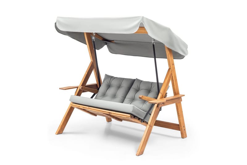 Puutarhan kaksinkertainen keinutuoli Limca Keinu Harmaa, Harmaa