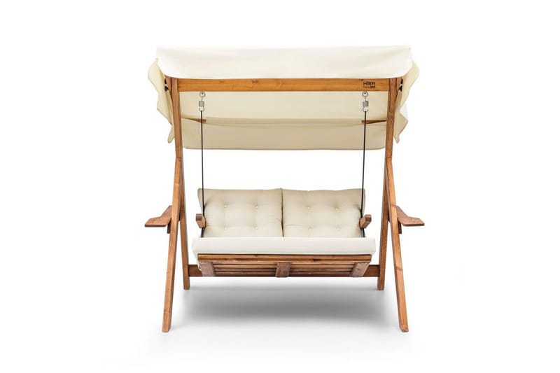 Puutarhan kaksinkertainen keinutuoli Limca Keinu Kerma - Kerma - Puutarhakalusteet - Puutarhatuoli - Riipputuoli