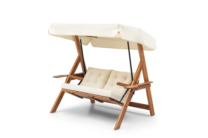 Puutarhan kaksinkertainen keinutuoli Limca Keinu Kerma - Kerma - Puutarhakalusteet - Puutarhatuoli - Riipputuoli