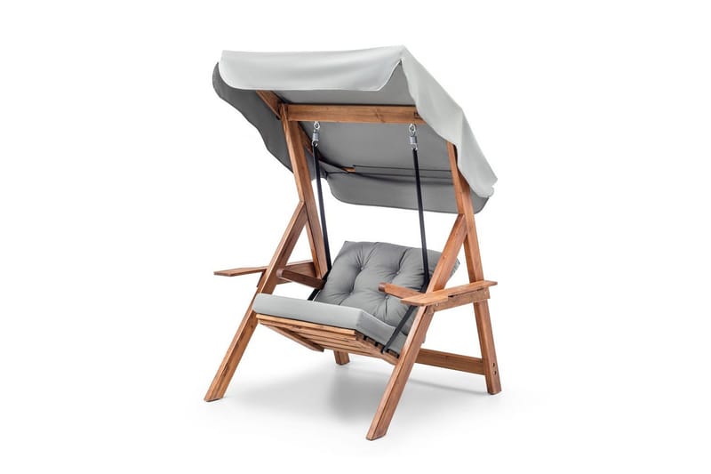 Puutarhan yksittäinen keinutuoli Limca Keinu Harmaa - Harmaa - Puutarhakalusteet - Puutarhatuoli - Riipputuoli