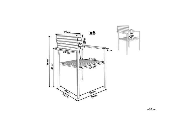 Puutarhatuoli, setti 6 Viareggio - Puutarhakalusteet - Puutarhatuoli - Karmituoli ulos