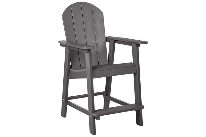 Puutarhatuoli Adirondack, Harmaa, 58x71x124 cm