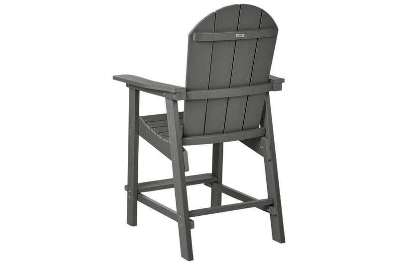 Puutarhatuoli Adirondack - Harmaa, 58x71x124 cm - Puutarhakalusteet - Puutarhatuoli - Karmituoli ulos