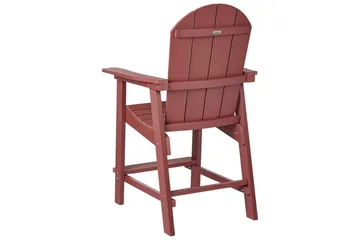 Puutarhatuoli Adirondack - Punainen, 58x71x124 cm - Puutarhakalusteet - Puutarhatuoli - Karmituoli ulos