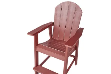 Puutarhatuoli Adirondack - Punainen, 58x71x124 cm - Puutarhakalusteet - Puutarhatuoli - Karmituoli ulos