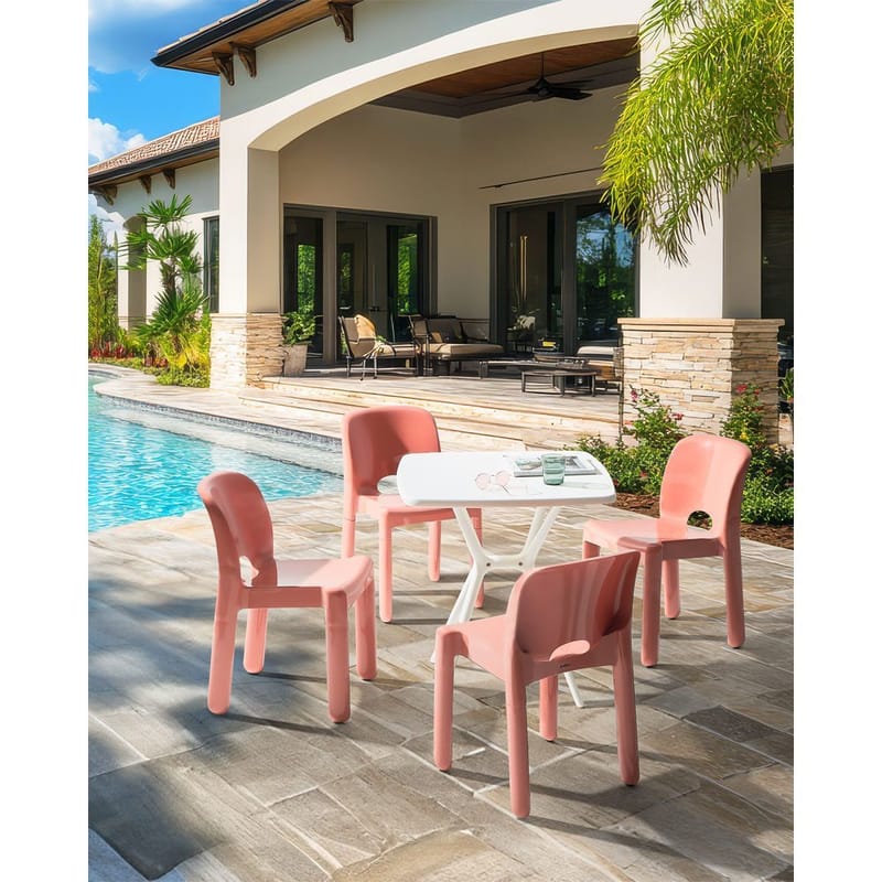 Puutarhatuoli Betim 4-pakkaus - Punainen - Puutarhakalusteet - Puutarhatuoli - Karmituoli ulos