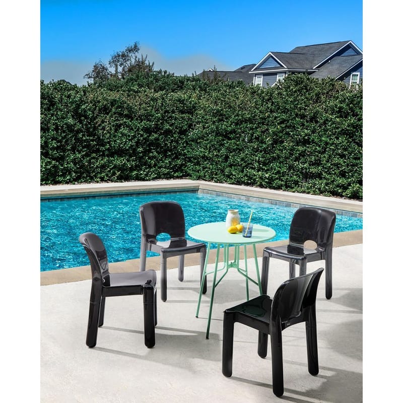 Puutarhatuoli Betim 4-pakkaus - Musta - Puutarhakalusteet - Puutarhatuoli - Karmituoli ulos