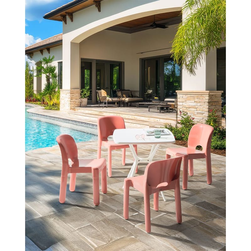 Puutarhatuoli Betim 4-pakkaus - Punainen - Piha & ulkoaltaat - Lasiterassi & pihamökki - Huvimaja