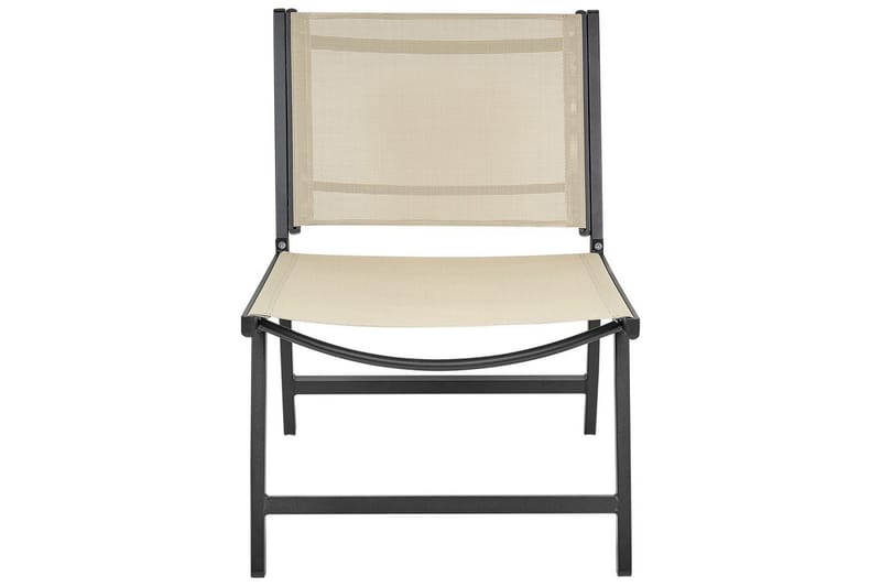 Puutarhatuoli Marceddi - Beige, musta - Puutarhakalusteet - Puutarhatuoli - Ulkotilan nojatuolit