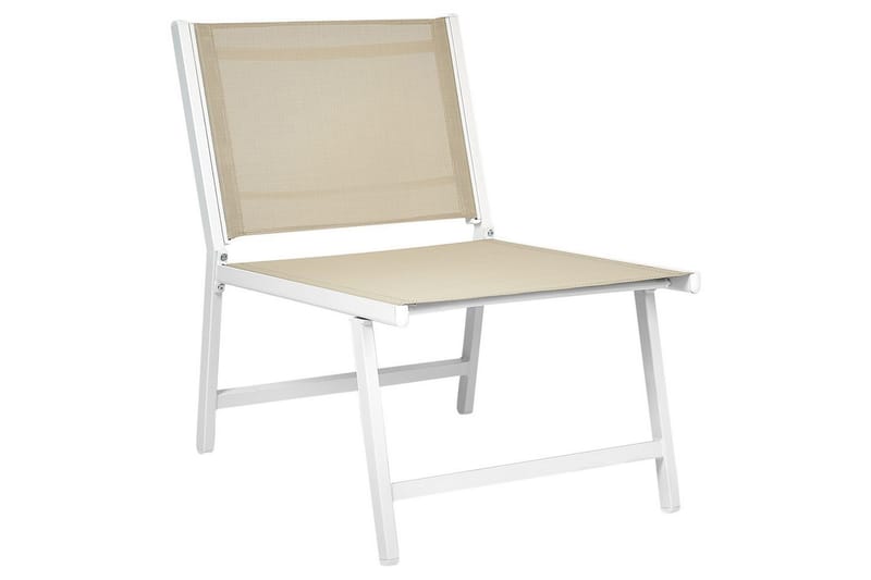 Puutarhatuoli Marceddi - Beige, valkoinen - Puutarhakalusteet - Puutarhatuoli - Ulkotilan nojatuolit
