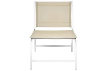 Puutarhatuoli Marceddi - Beige, valkoinen - Puutarhakalusteet - Puutarhatuoli - Ulkotilan nojatuolit
