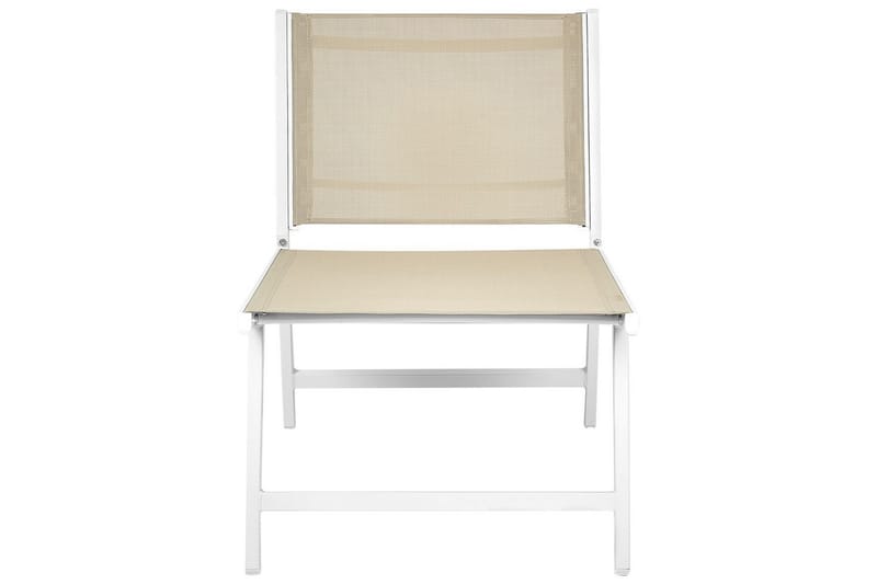 Puutarhatuoli Marceddi - Beige, valkoinen - Puutarhakalusteet - Puutarhatuoli - Ulkotilan nojatuolit