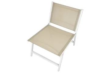Puutarhatuoli Marceddi - Beige, valkoinen - Puutarhakalusteet - Puutarhatuoli - Ulkotilan nojatuolit