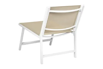 Puutarhatuoli Marceddi - Beige, valkoinen - Puutarhakalusteet - Puutarhatuoli - Ulkotilan nojatuolit