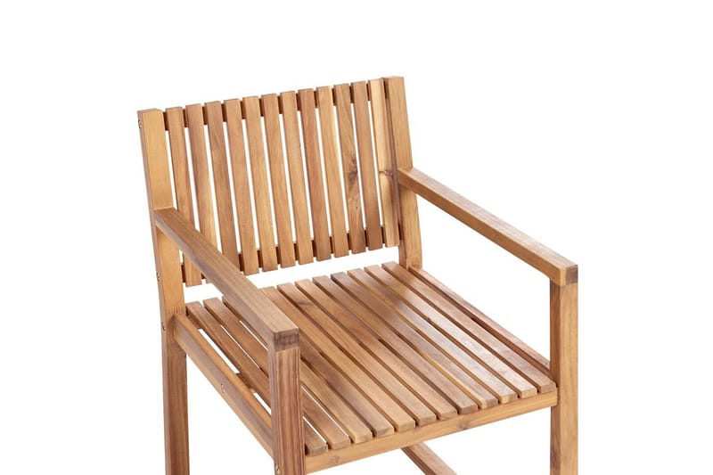 Puutarhatuoli Sassari II - Vaalea puu, sininen, valkoinen - Puutarhakalusteet - Puutarhatuoli - Karmituoli ulos