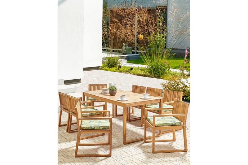 Puutarhatuoli Sassari II - Vaalea puu, vihreä - Puutarhakalusteet - Puutarhatuoli - Karmituoli ulos