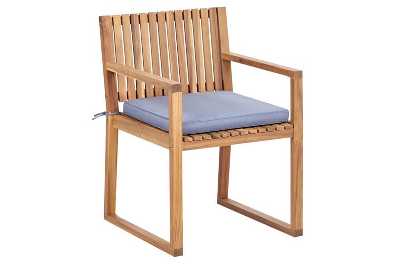 Puutarhatuoli Sassari II - Vaalea puu, sininen - Puutarhakalusteet - Puutarhatuoli - Karmituoli ulos